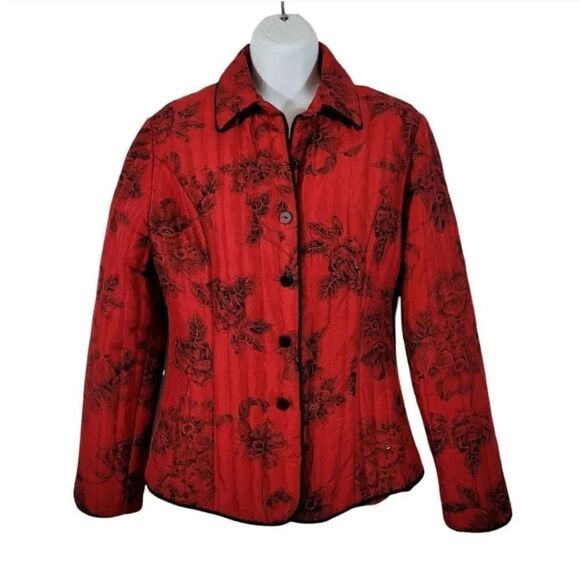 Vintage Anne Carson 100% Silk Beaded and Sequin Quilted Button Down Jacket Small - Picture 10 of 10